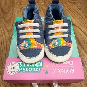 Robeez Color of Kindness Tie-Dye Denim Soft Soles